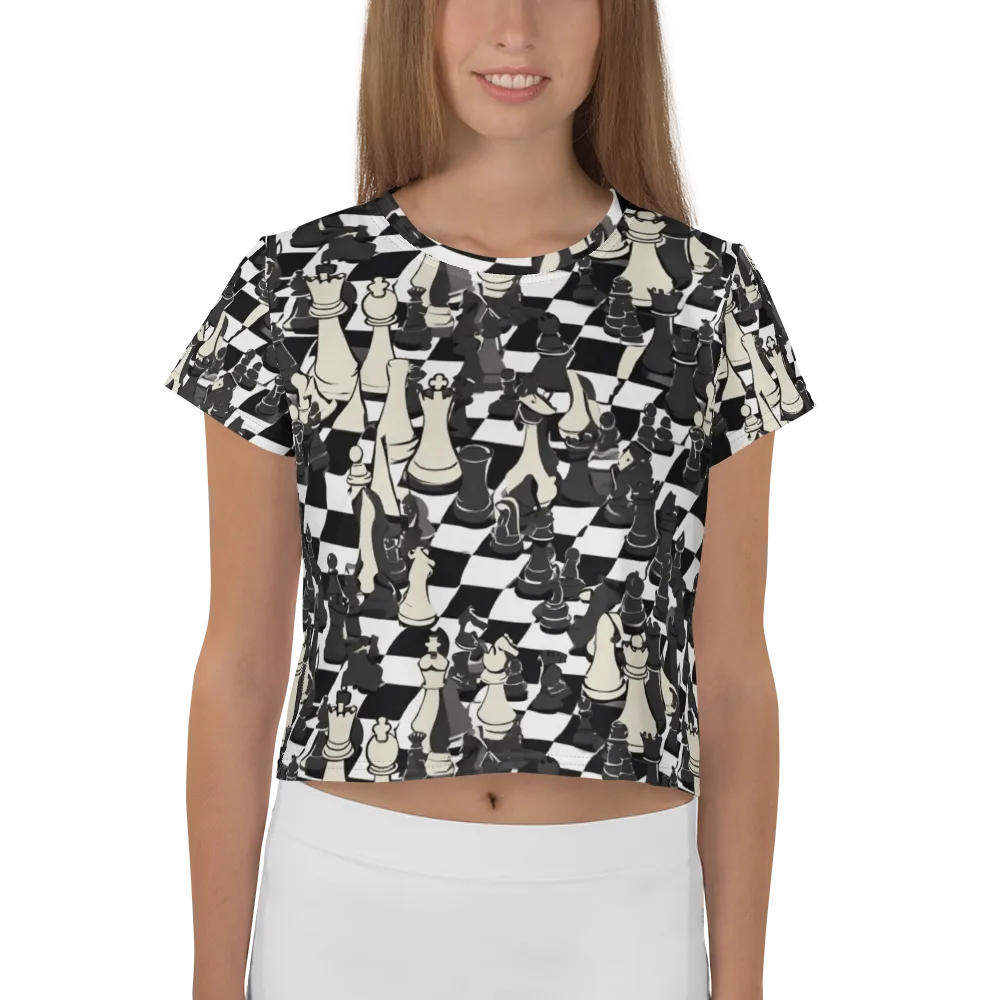 Ivory Gambit on Crop Tee — Front