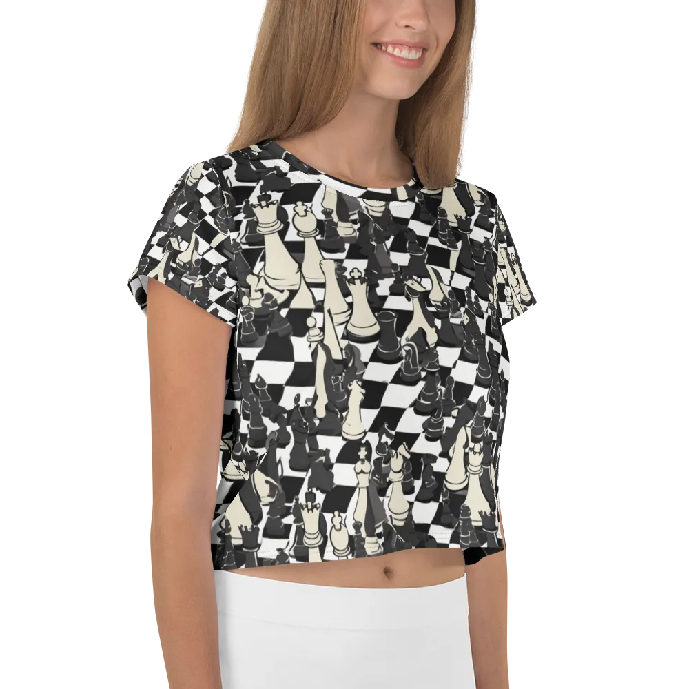 Ivory Gambit on Crop Tee — Right