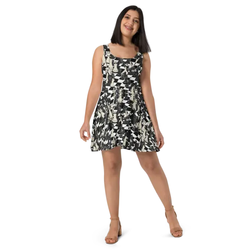 Ivory Gambit on a Skater Dress