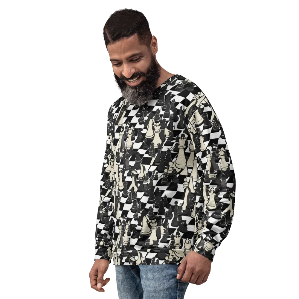 Ivory Gambit on Sweatshirt — Left Front