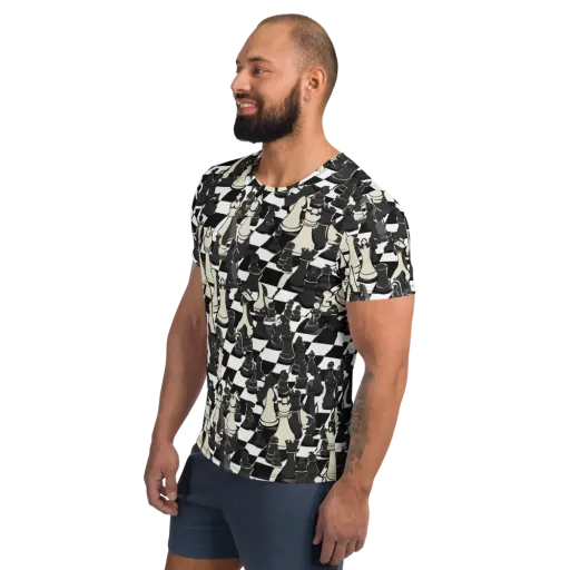 Ivory Gambit on a Men's Athletic T-Shirt