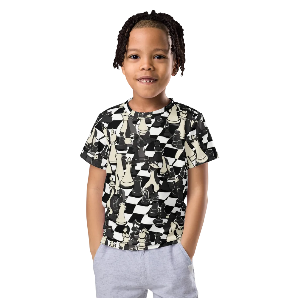Ivory Gambit on Kids Crew Neck T-Shirt — Front