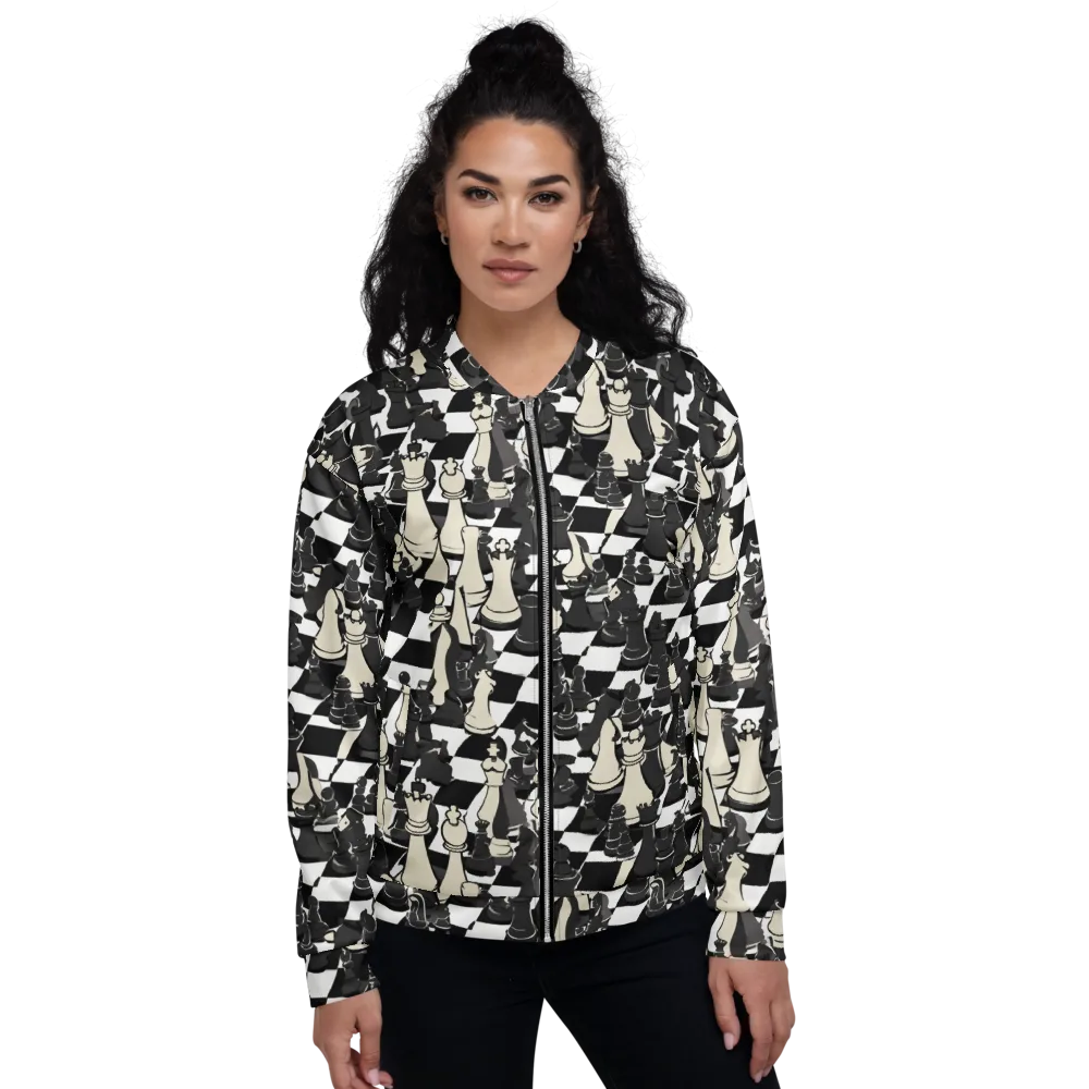 Ivory Gambit on Bomber Jacket — Front