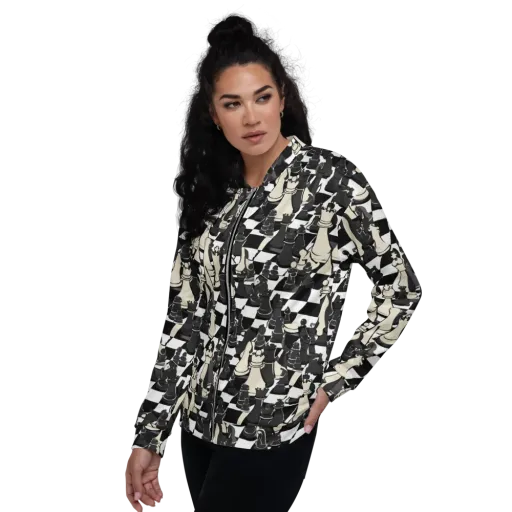Ivory Gambit on a Bomber Jacket