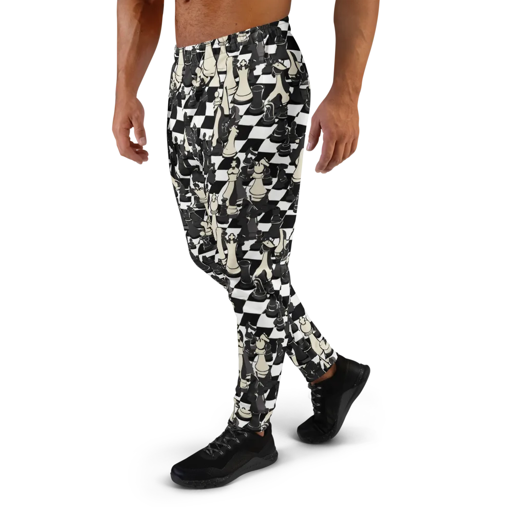 Ivory Gambit on Men's Joggers — Left