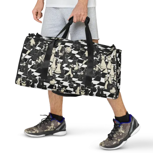 Ivory Gambit on a Duffle Bag