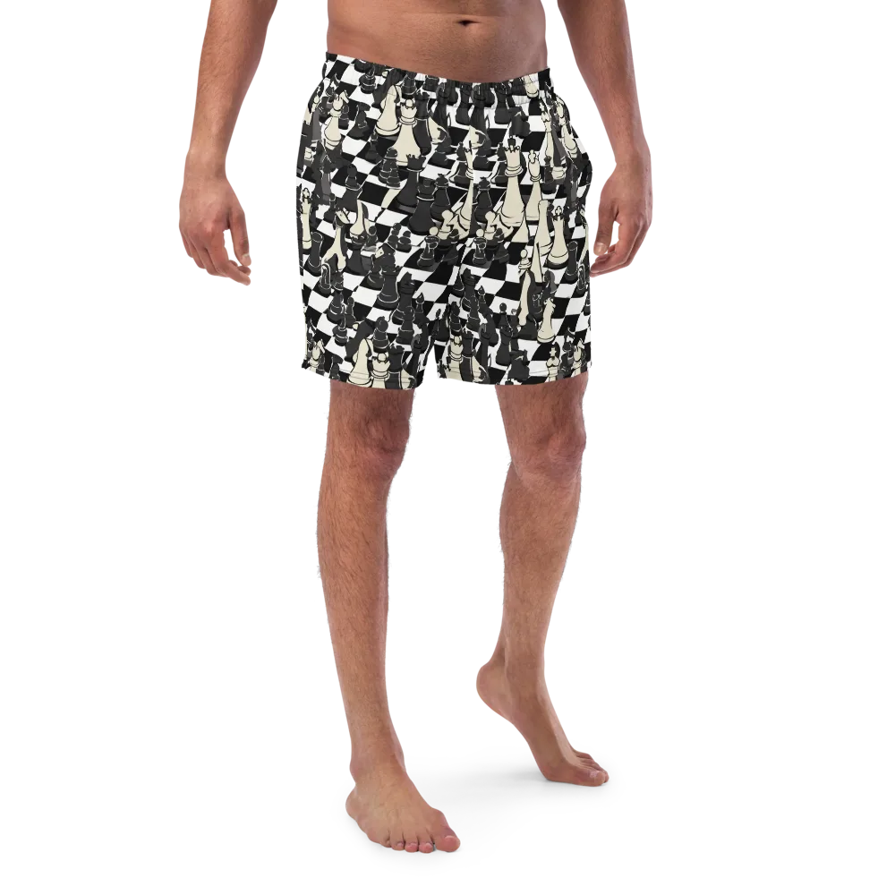 Ivory Gambit on Swim Trunks — Front