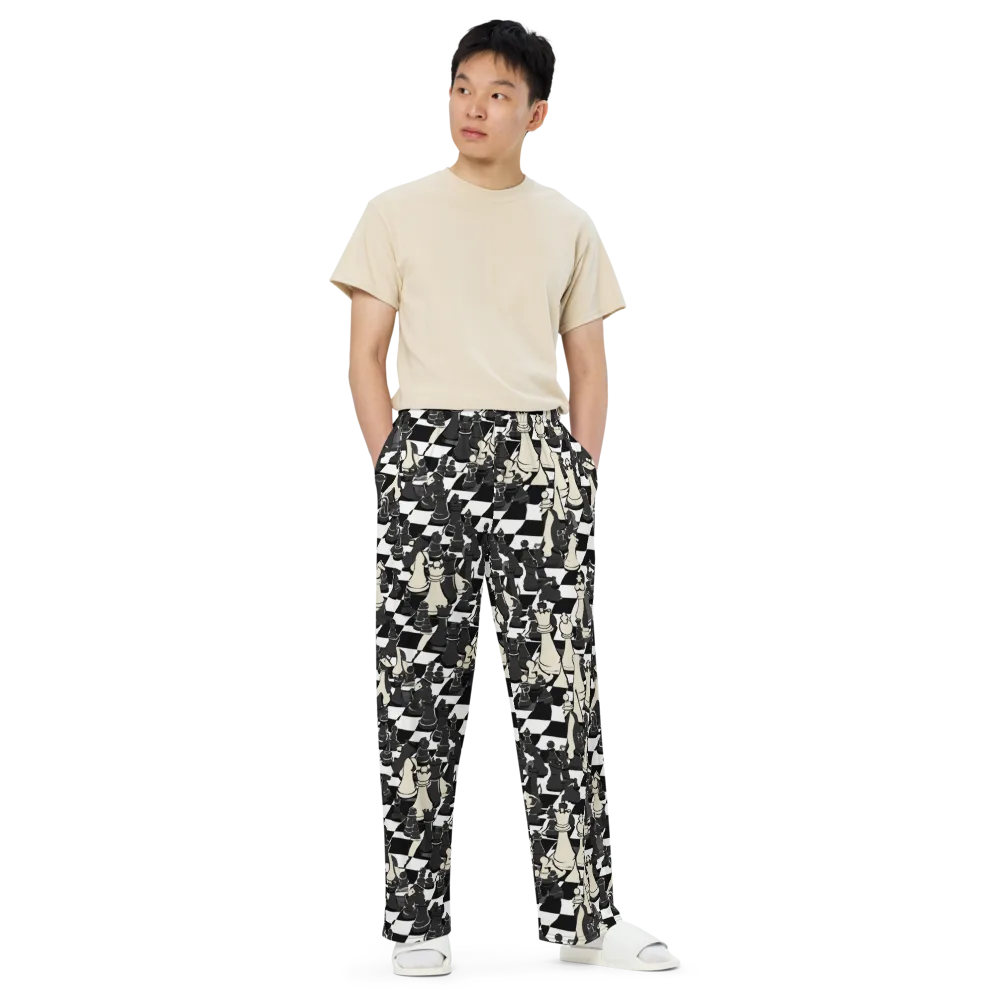 Ivory Gambit on Wide-Leg Pants — Front