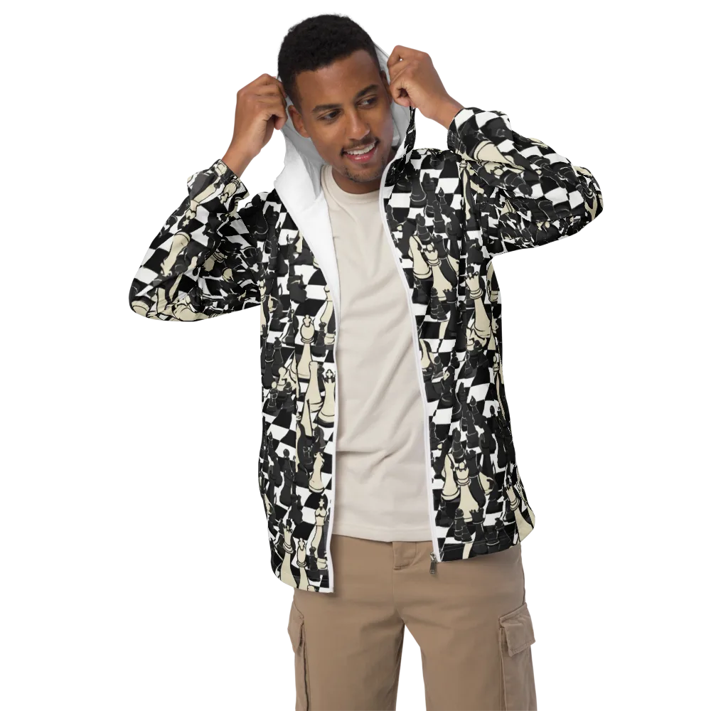 Ivory Gambit on Men's Windbreaker — Front
