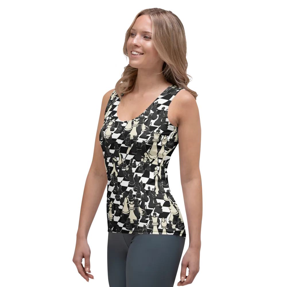 Ivory Gambit on Women's Tank Top — Left Front