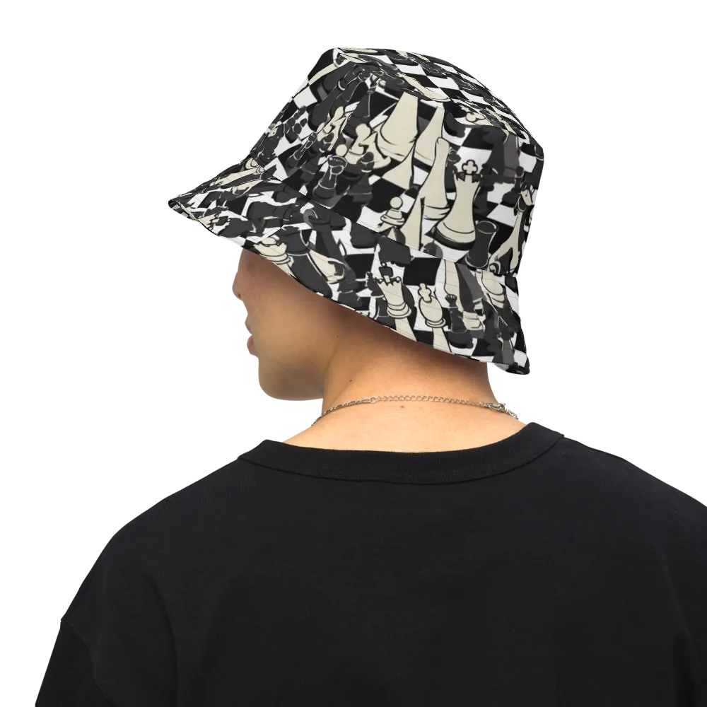Ivory Gambit on Reversible Bucket Hat — Back Inside