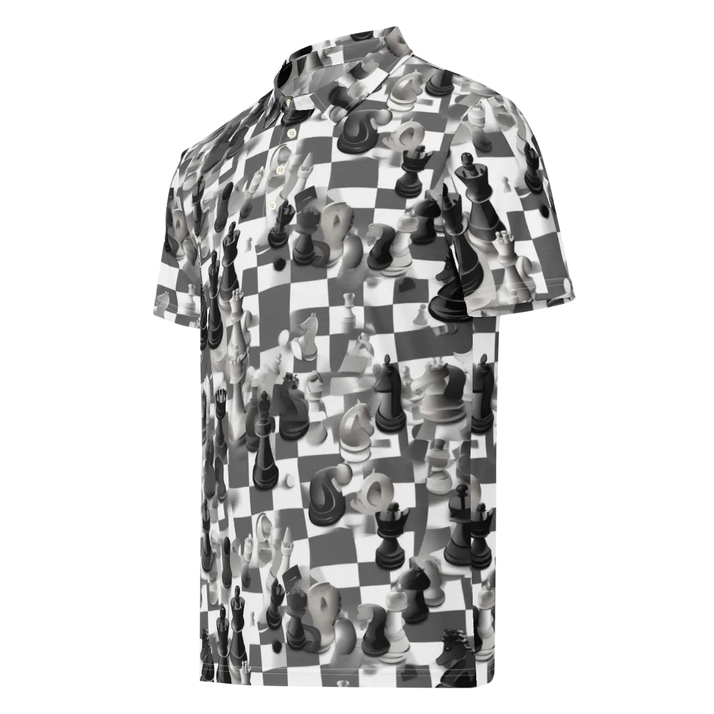 The Grand Gambit on Men's Slim Fit Polo Shirt — Left Front