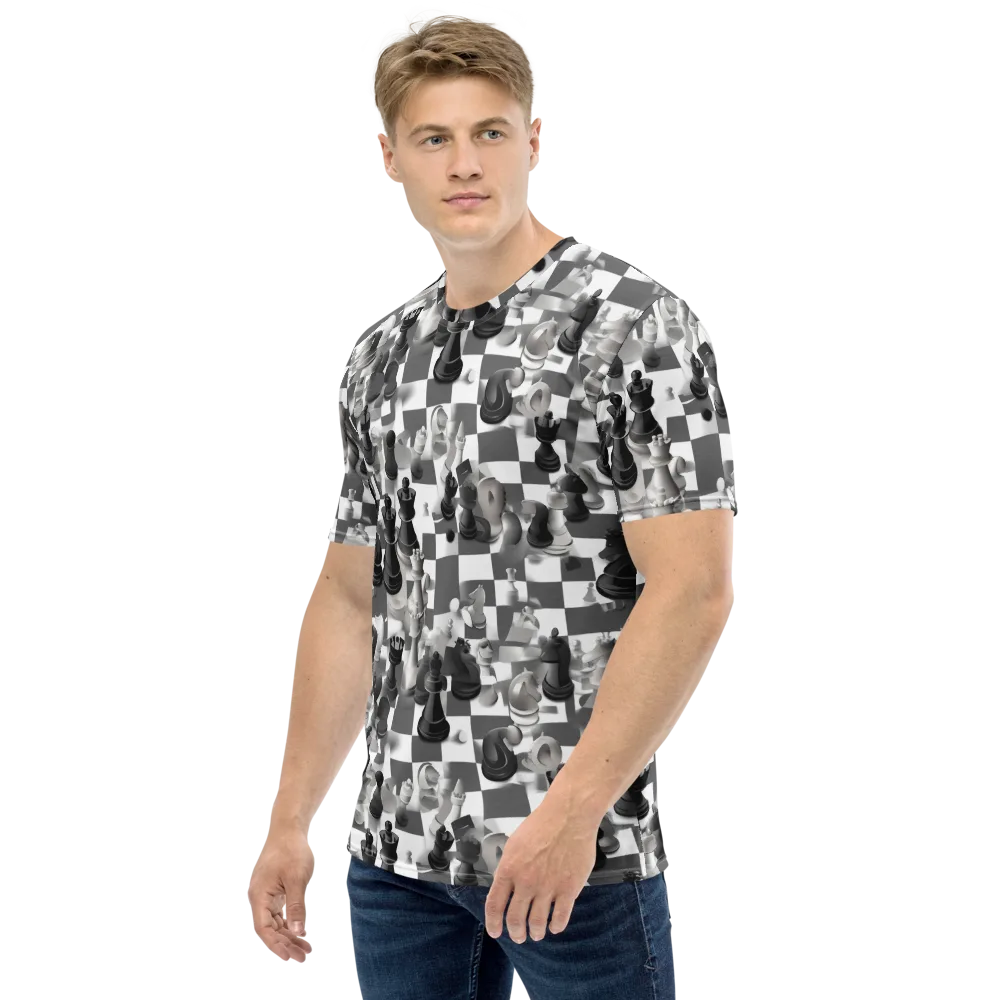 The Grand Gambit on Men's Crew Neck T-Shirt — Left