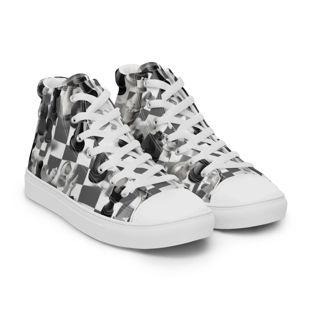 The Grand Gambit on Men's High Top Canvas Shoes — Right Front
