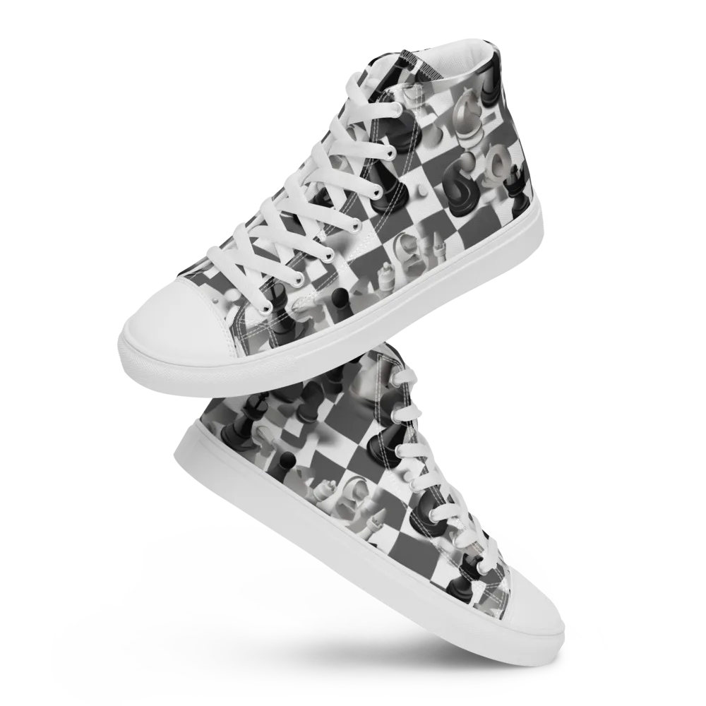 The Grand Gambit on Men's High Top Canvas Shoes — Front