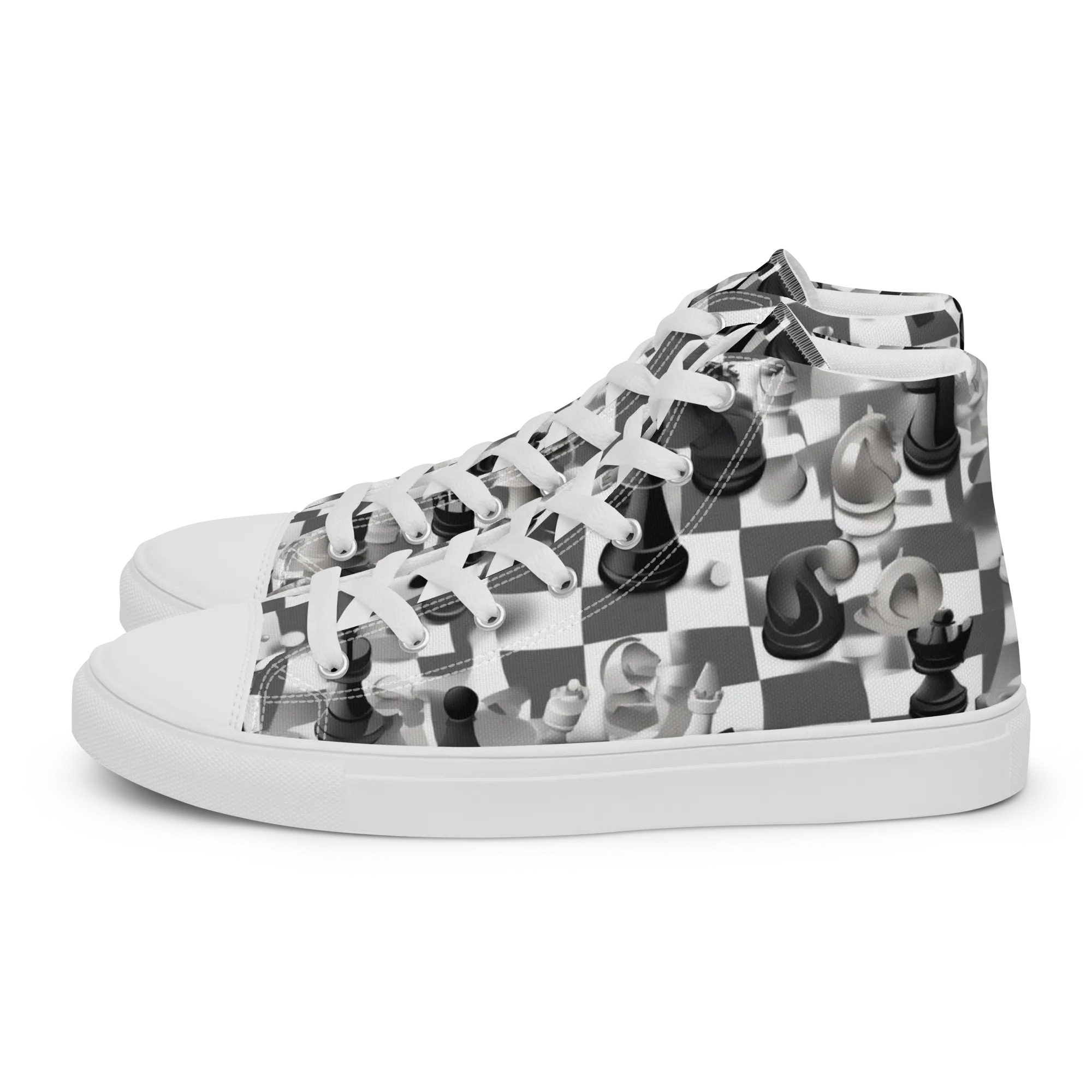 The Grand Gambit on Women's High Top Canvas Shoes — Left