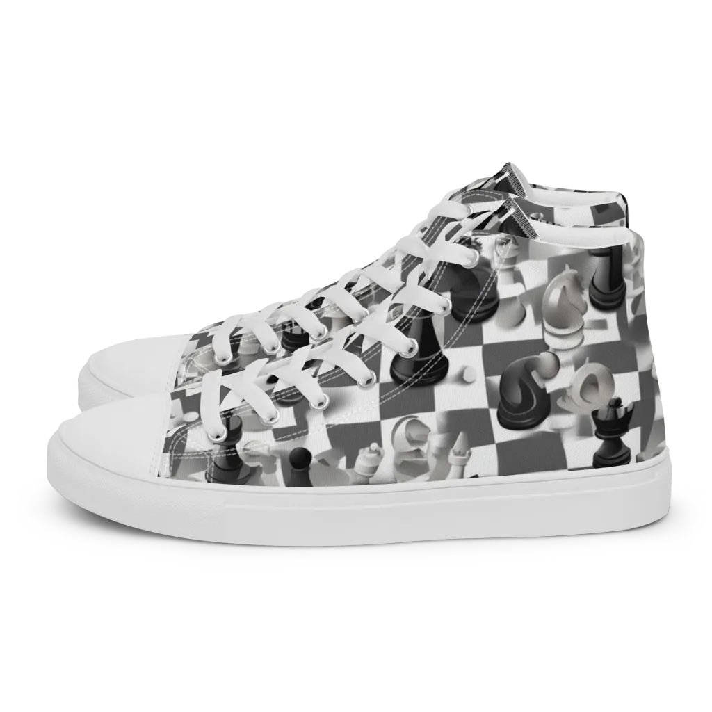 The Grand Gambit on Women's High Top Canvas Shoes — Left