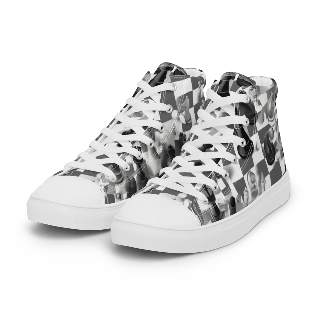 The Grand Gambit on Women's High Top Canvas Shoes — Left Front