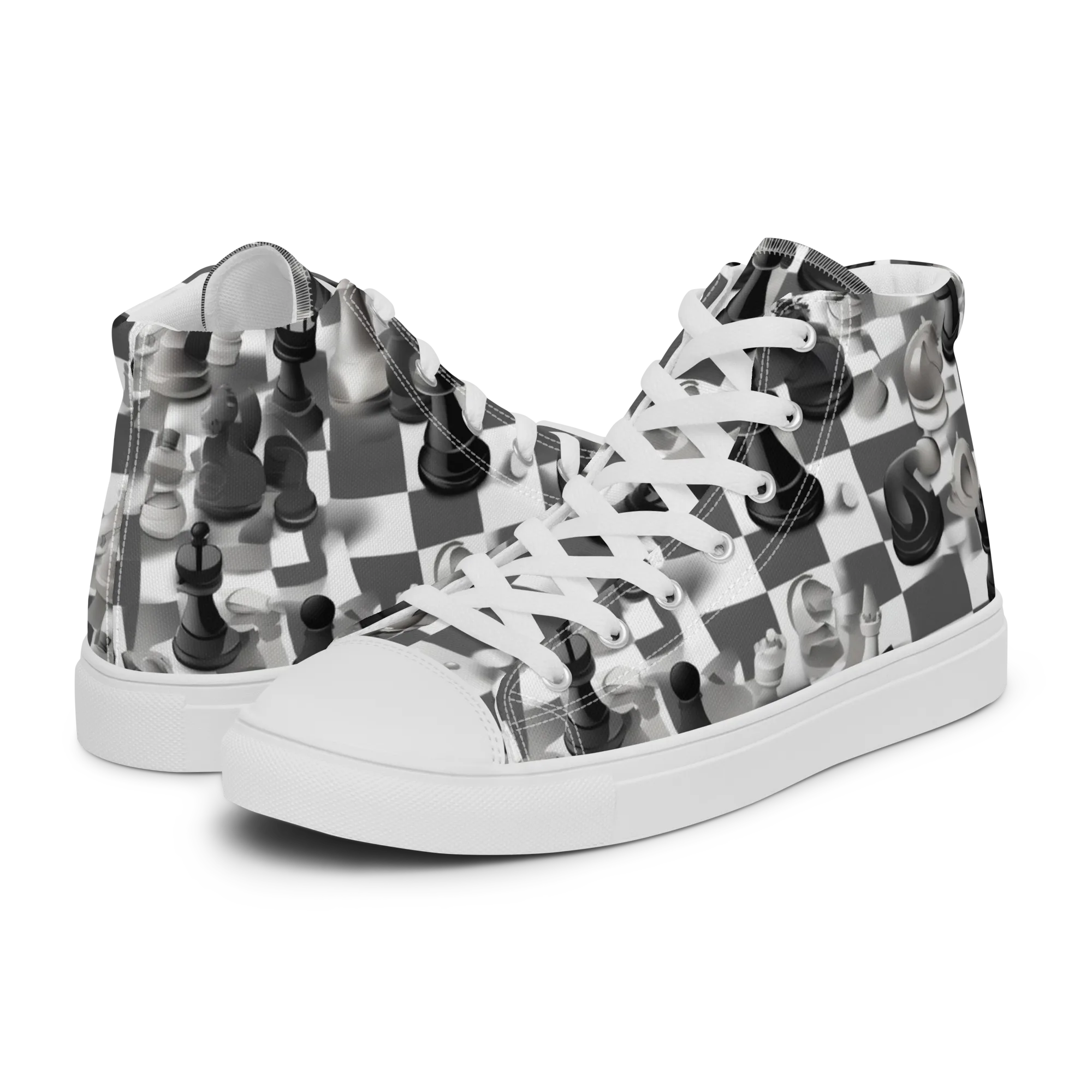 The Grand Gambit on Women's High Top Canvas Shoes — Left