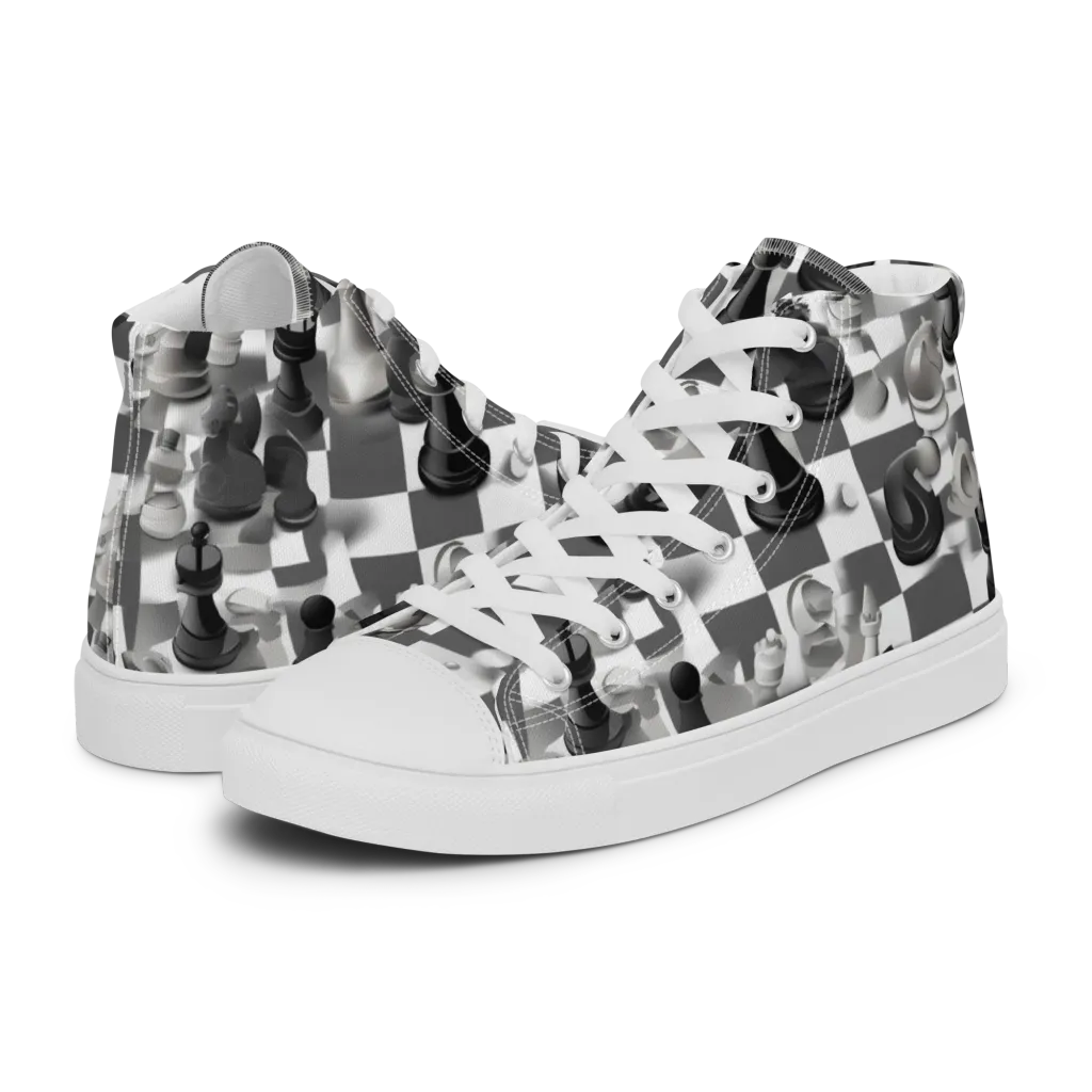 The Grand Gambit on Women's High Top Canvas Shoes — Left