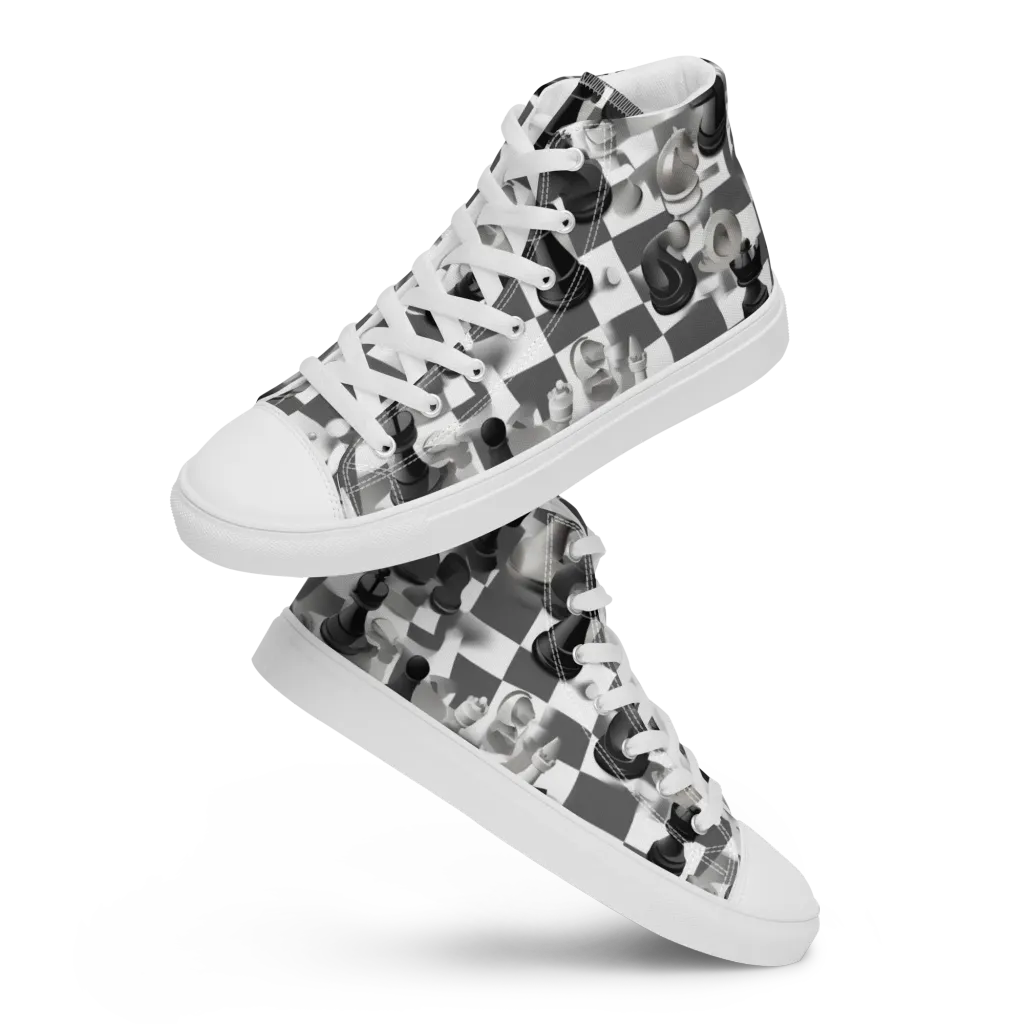 The Grand Gambit on Women's High Top Canvas Shoes — Front