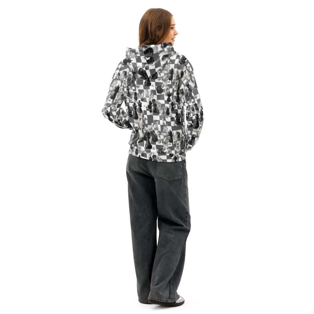 The Grand Gambit on Cotton Hoodie — Back