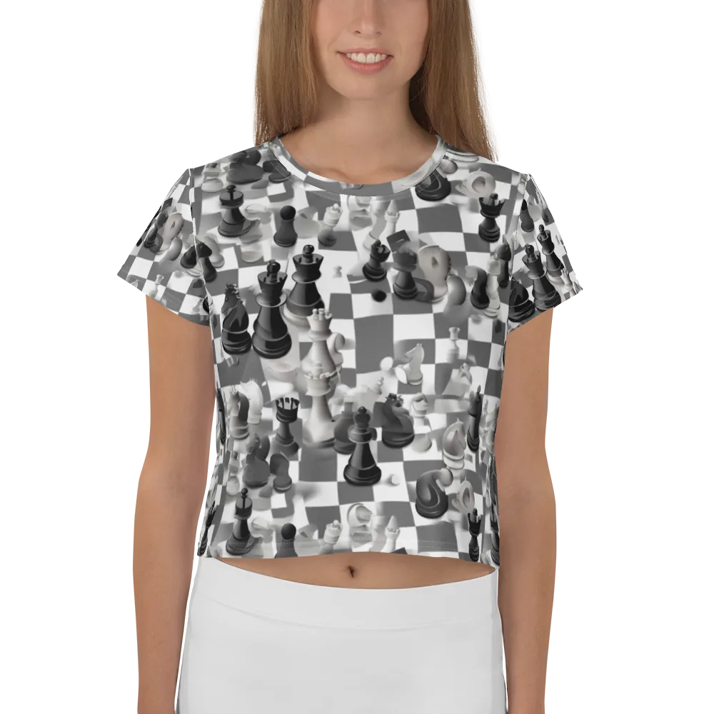 The Grand Gambit on Crop Tee — Front