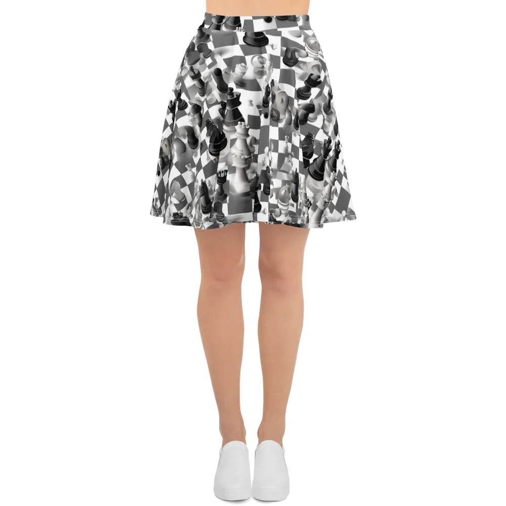 The Grand Gambit on Skater Skirt — Front