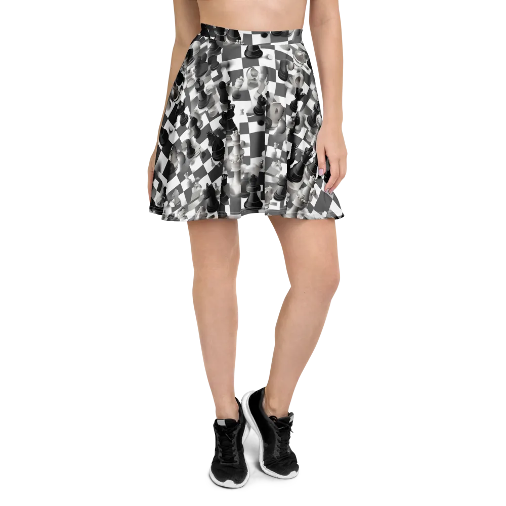 The Grand Gambit on Skater Skirt — Front