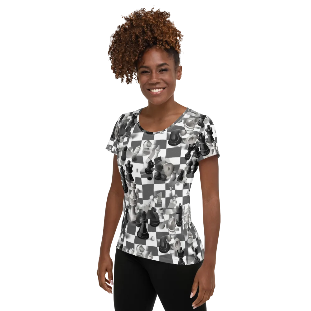 The Grand Gambit on Women's Athletic T-Shirt — Left