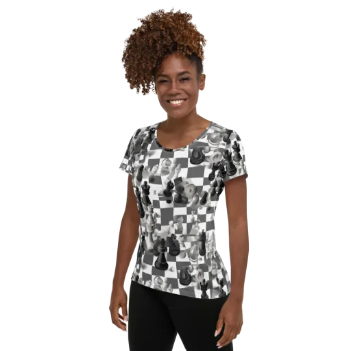 The Grand Gambit on a Women's Athletic T-Shirt
