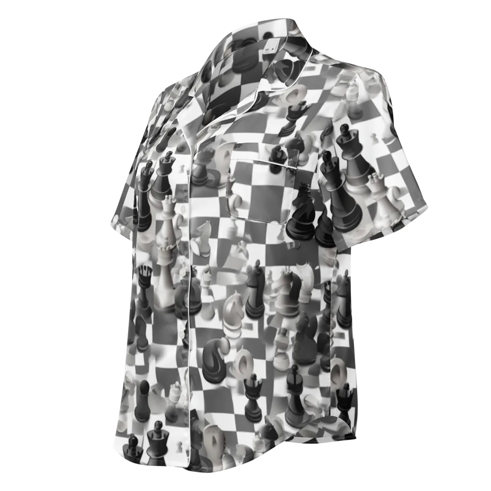 The Grand Gambit on Women's Short Sleeve Pajama Top — Left Front