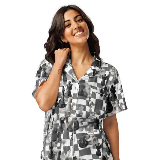 The Grand Gambit on a Women's Short Sleeve Pajama Top