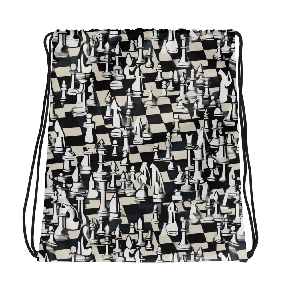 Midnight Checkmate on Drawstring Bag — Photo