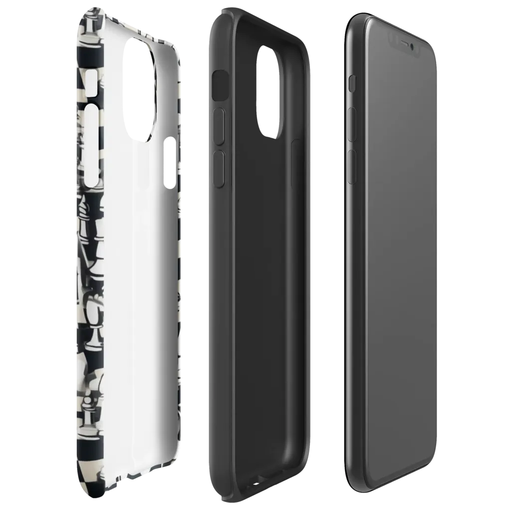 Midnight Checkmate on Tough Case for iPhone® — Right