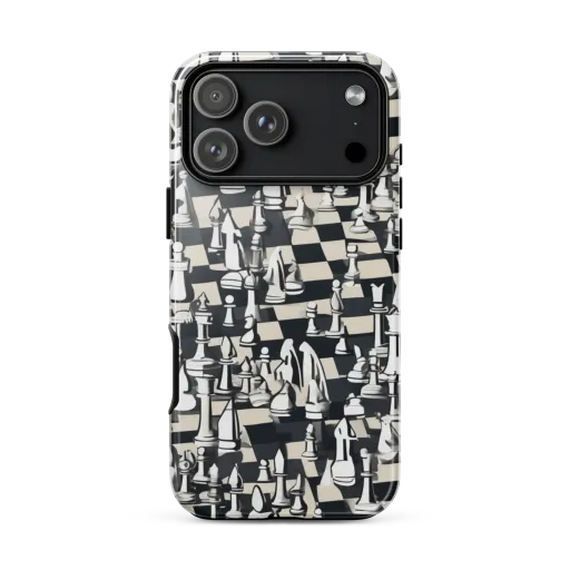 Midnight Checkmate on a Tough Case for iPhone®