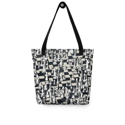 Midnight Checkmate on a Tote Bag