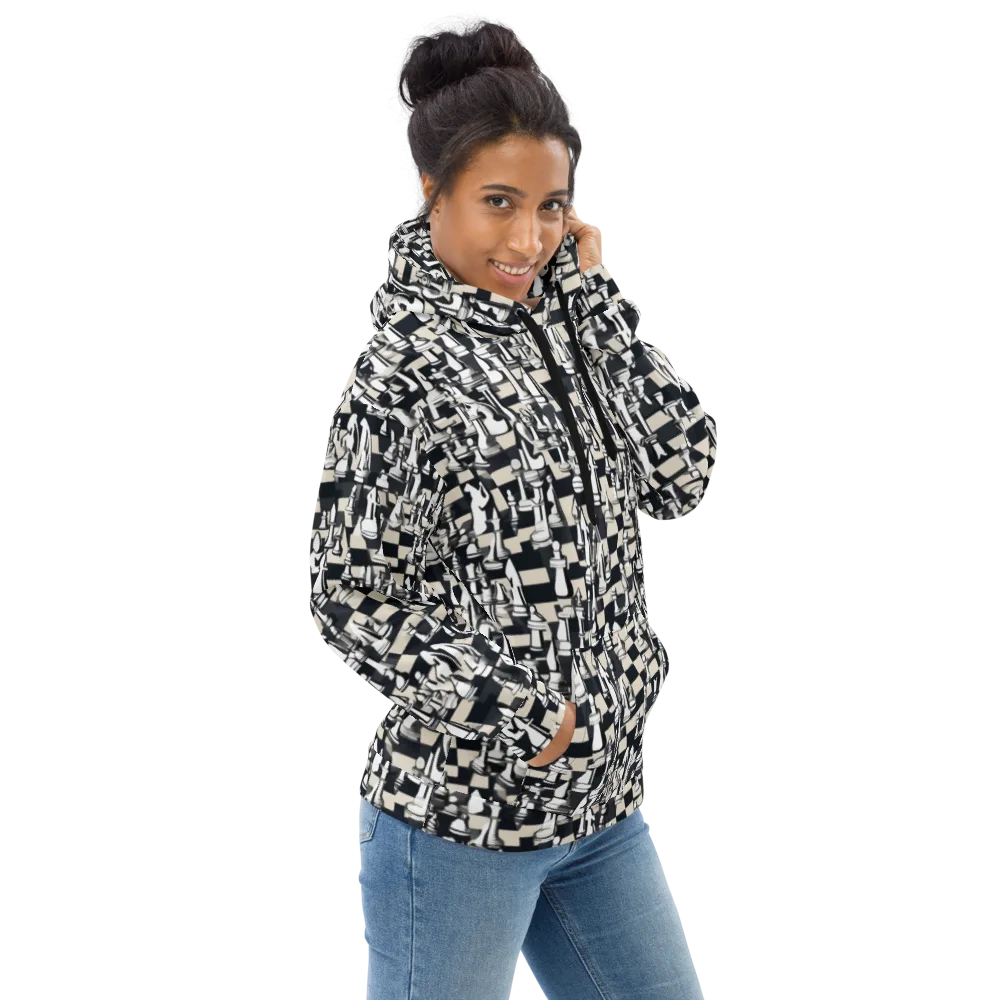 Midnight Checkmate on Hoodie — Right
