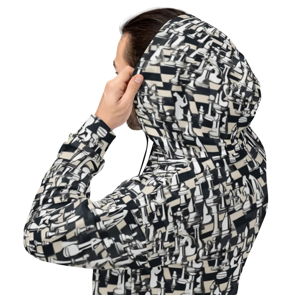 Midnight Checkmate on Hoodie — Back
