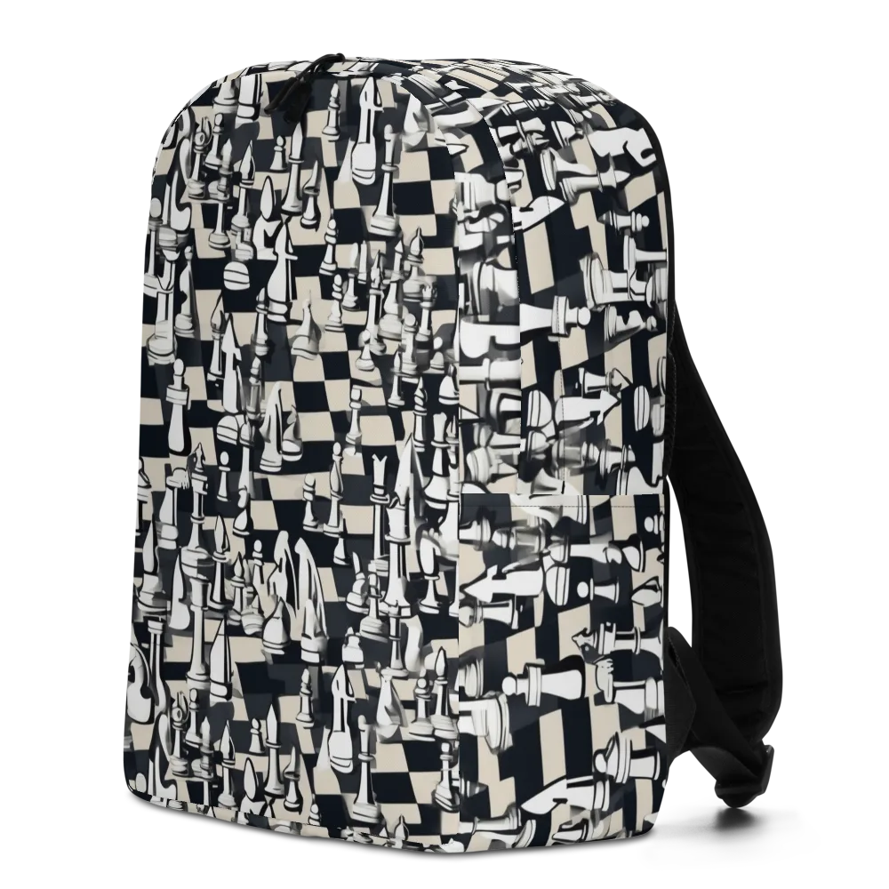 Midnight Checkmate on Minimalist Backpack — Left
