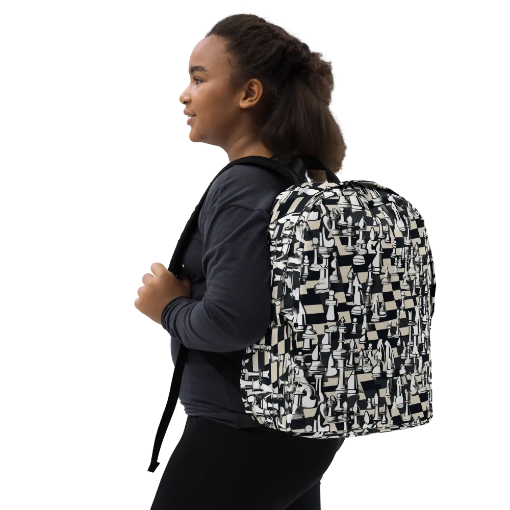 Midnight Checkmate on Minimalist Backpack — Right Front