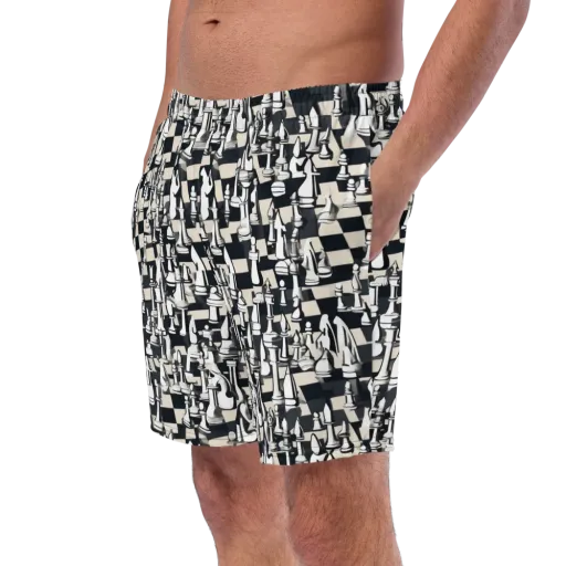 Midnight Checkmate on a Swim Trunks