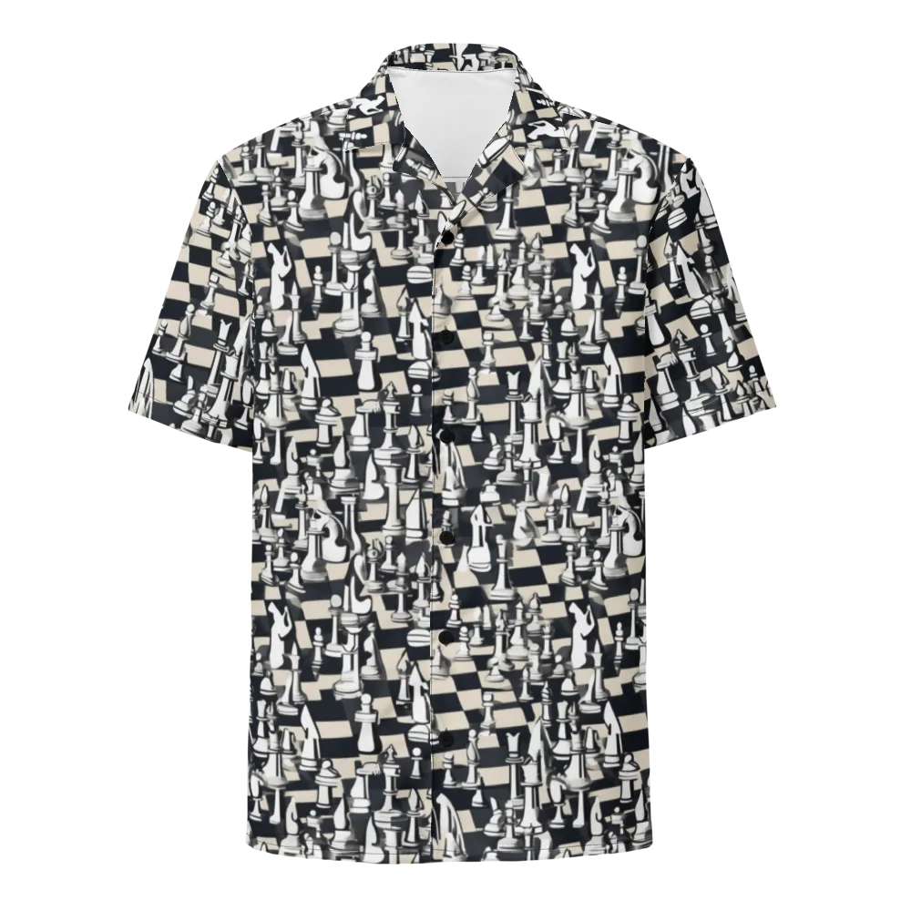 Midnight Checkmate on Button Shirt — Front