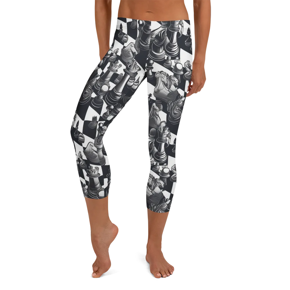 Midnight Gambit on Capri Leggings — Front