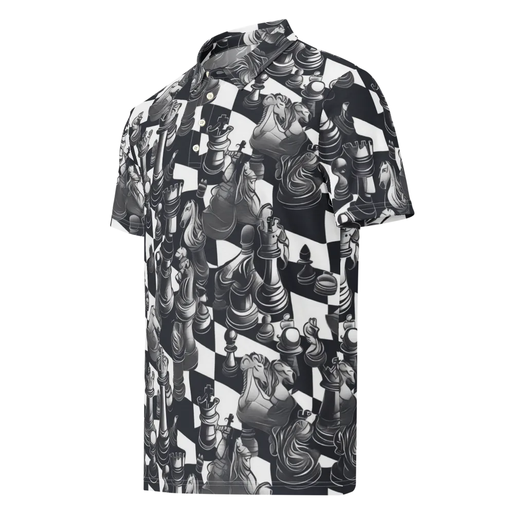 Midnight Gambit on Men's Slim Fit Polo Shirt — Left Front