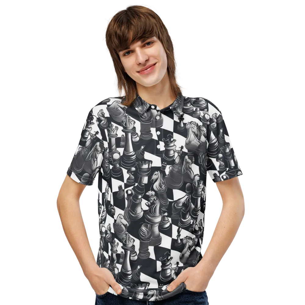 Midnight Gambit on Men's Slim Fit Polo Shirt — Front