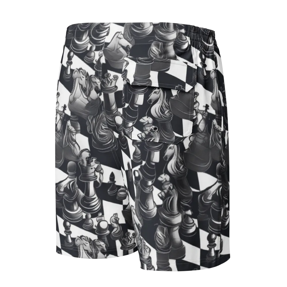 Midnight Gambit on Men's Board Shorts — Back