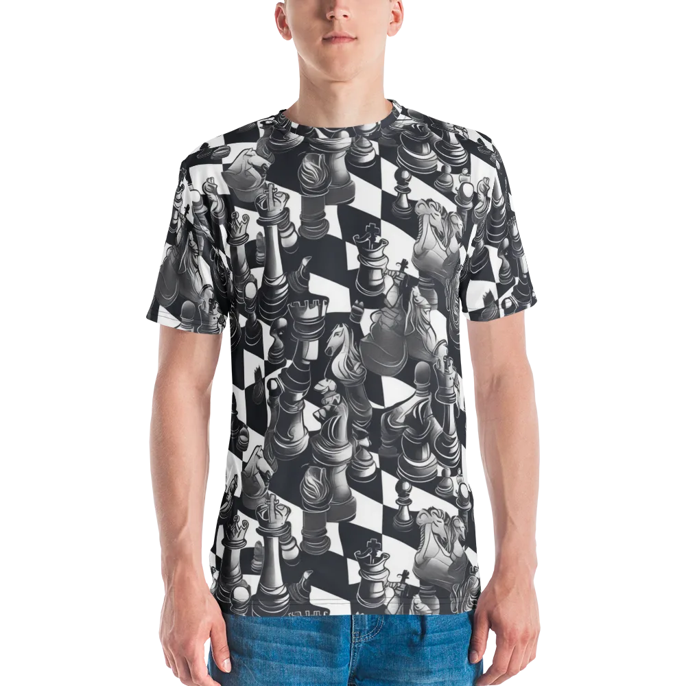 Midnight Gambit on Men's Crew Neck T-Shirt — Front