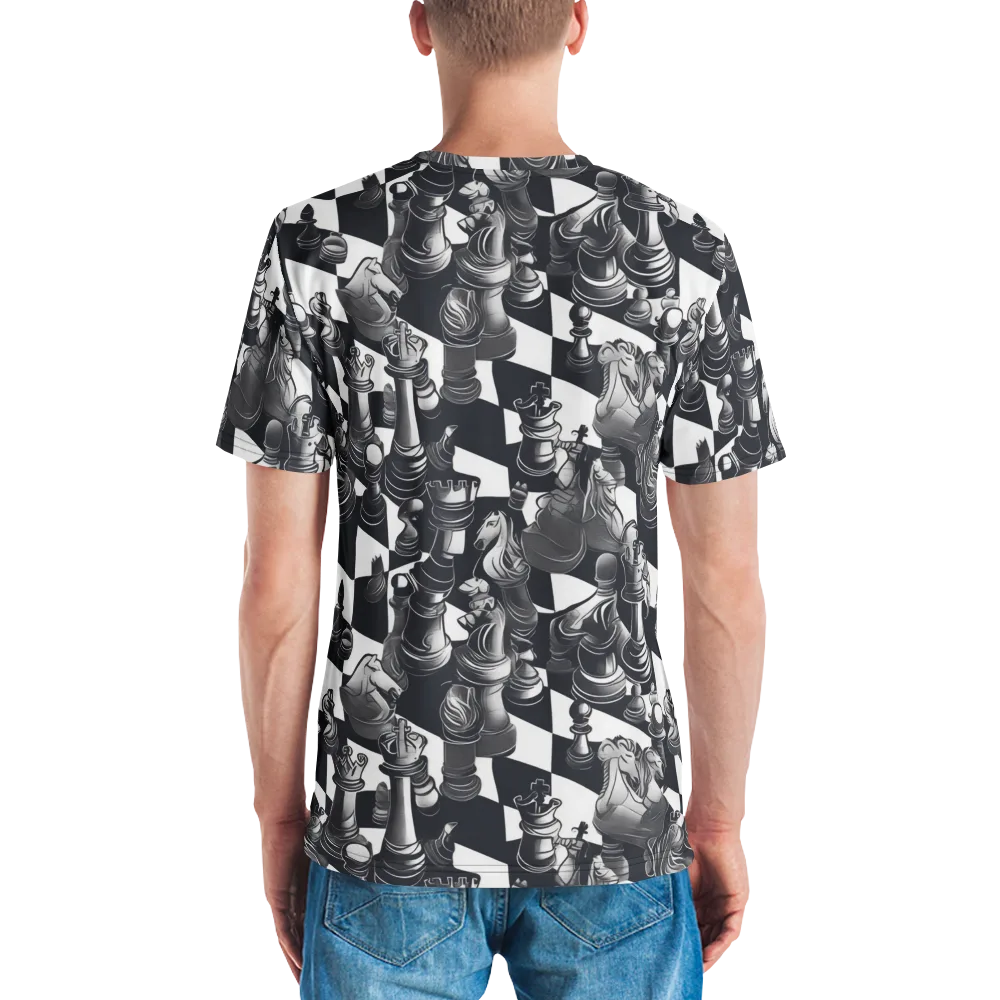 Midnight Gambit on Men's Crew Neck T-Shirt — Back