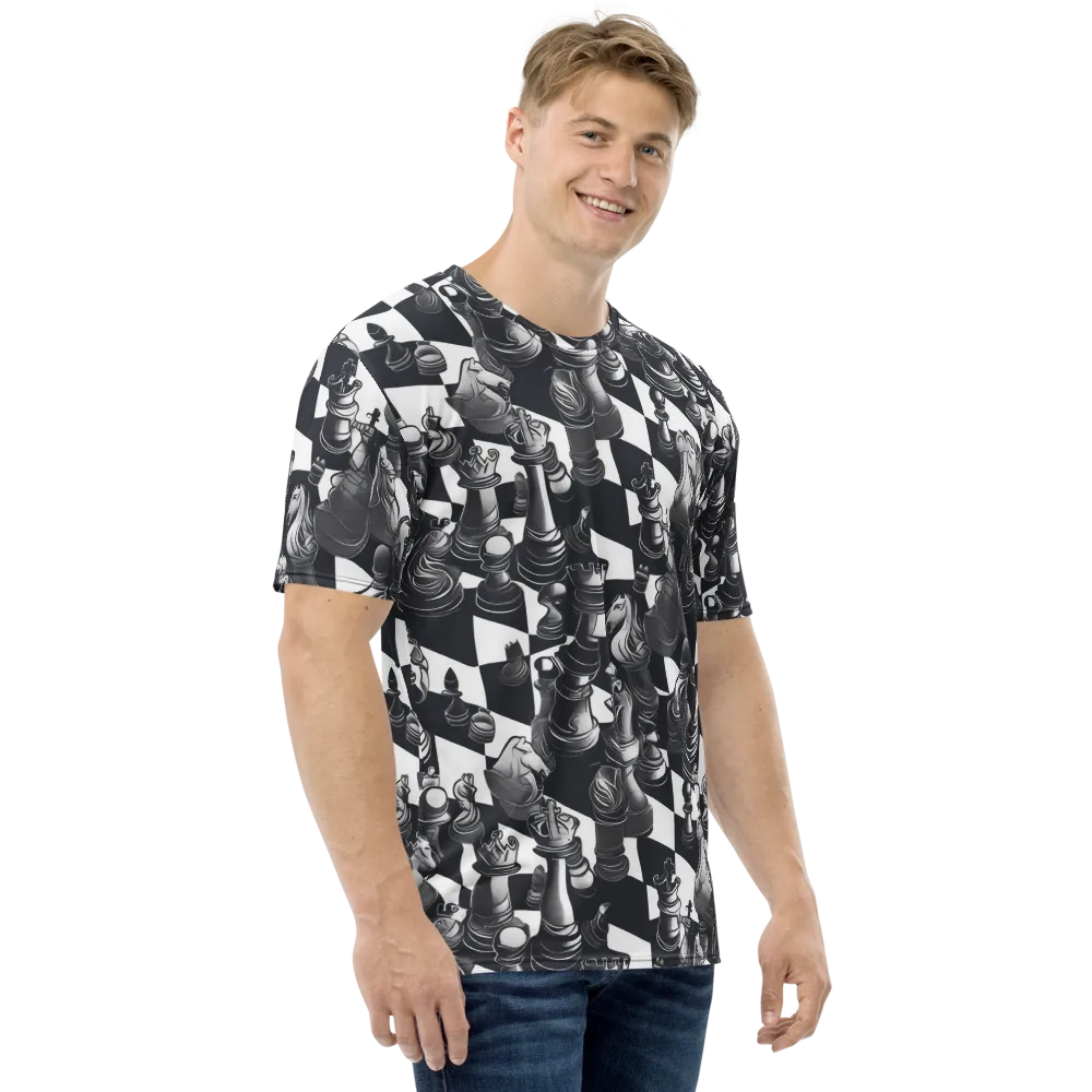 Midnight Gambit on Men's Crew Neck T-Shirt — Right